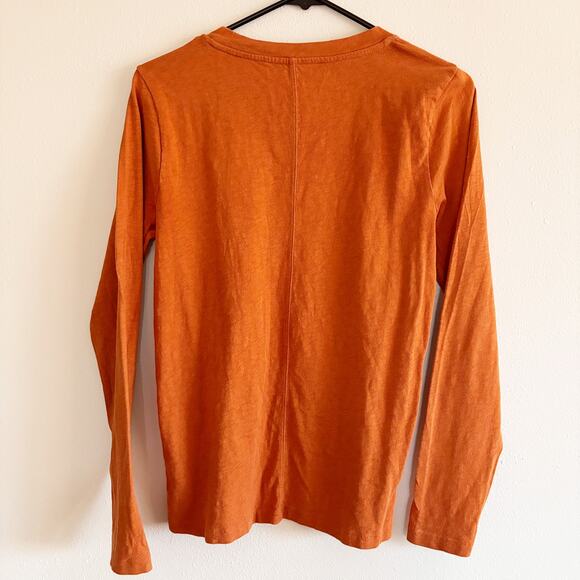 J.Crew Girlfriend Tee Women's S Copper Fall Long Sleeves Lightweight 100% Cotton - Picture 2 of 11